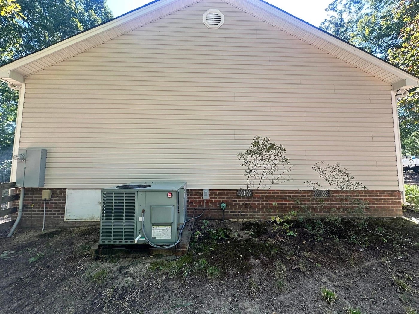 Soft-washed siding after cleaning