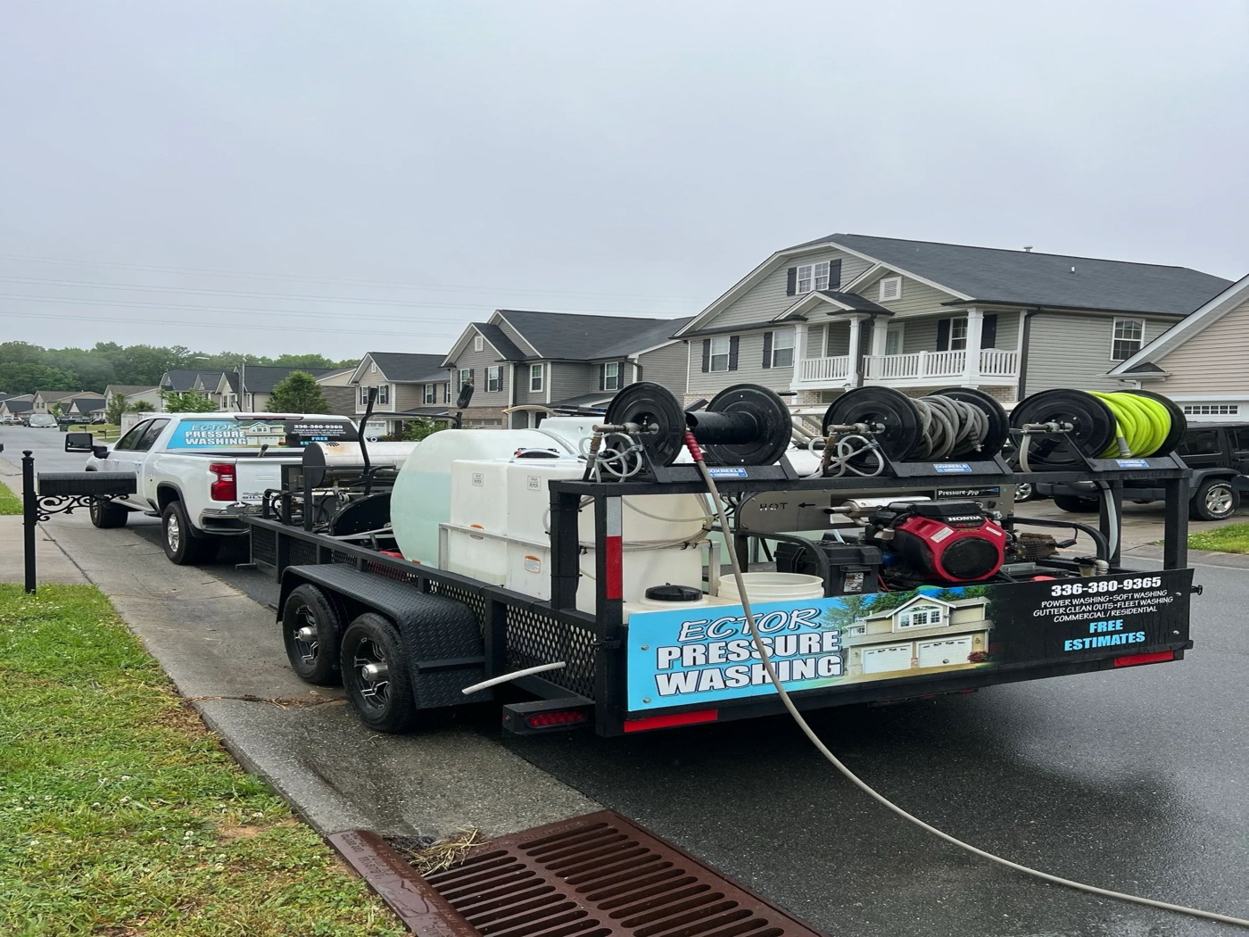 Ector Pressure Washing equipment trailer ready for service